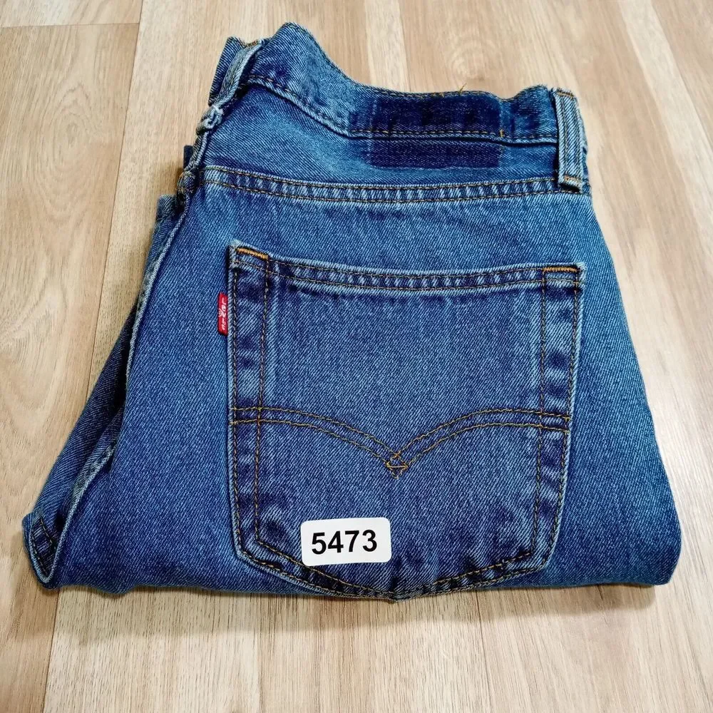 Levis 516 Jeans Mens 32x30 Slim Straight‎ Cotton Denim Medium Wash